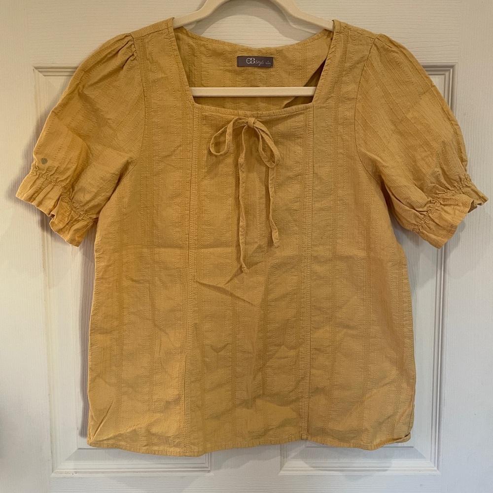 Short Sleeve Peasant Top